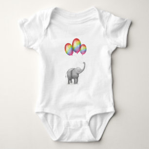 Body Coupe bébé personnalisée pour éléphant mignon (arc