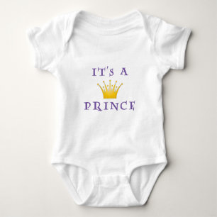 Body Couronne d'or "It's a Prince" avec police Wizard