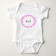 Couronne papillon rose avec texte personnalisable