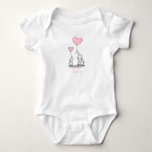 Body Coussin mou avec des éléphants et un nom