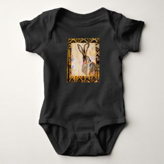 Body Coussin pour bébé noir avec lapin