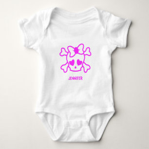 Body Crâne d'émo de poule rose avec chemise de bébé ava