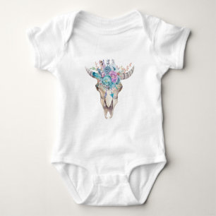 Body Crâne floral de Boho coloré