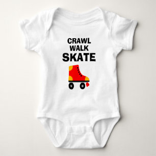 Body CRAWL WALK SKATE joli roller skate bébé bodysuit