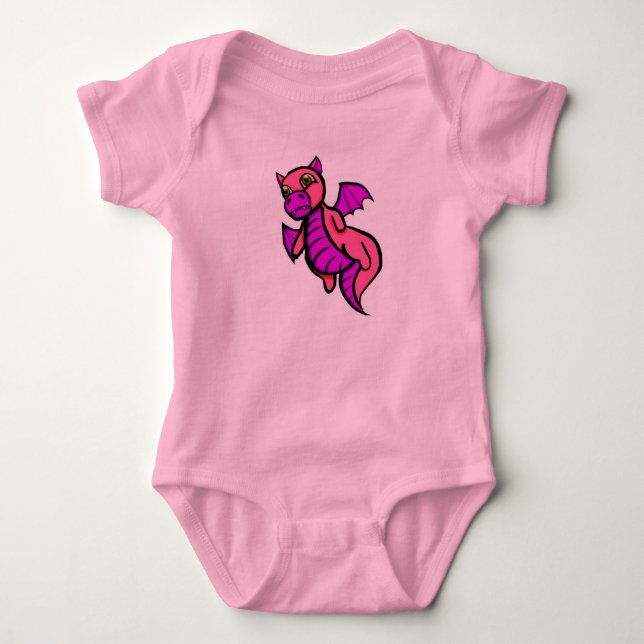 Body Creeper Dragon Bébé Rose (Devant)