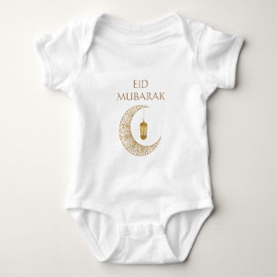 Body Croissant de Lune doré & Lanterne Eid Mubarak Isla