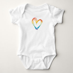 Body Croquis de coeur d'arc-en-ciel