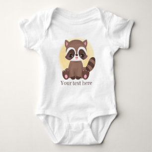 Body cuite unisex raccoon ajouter du texte