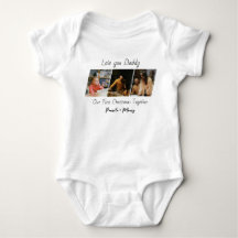 Custom Christmas Photo Baby Bodysuit