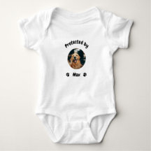 Custom Proctected by Dog Baby, Personalized Dog 