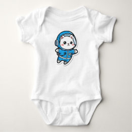 Body Cute Astronaut Cat Custom Photo Baby Bodysuit
