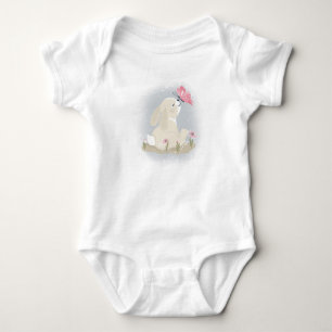 Body Cute baby Bunny et butterfly.