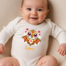 Cute Baby Dino Bodysuit – Personalized Name Gift