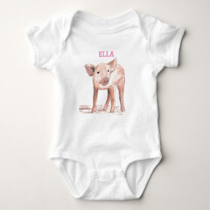Body Cute Baby porcelet porc art Animal Aquarelle ferme