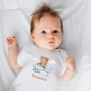 Body Cute Boy Teddy Bear Petit Pilote Personnalisé