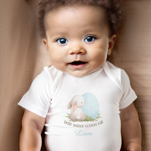 Body Cute Bunny Pâques Nom Personnalisé Tail en coton