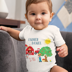 Body Cute Cartoon Barnyard Animaux, Fermier et tracteur