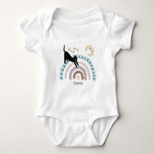 Body Cute Cat Rainbow Unicorn Nom personnalisé