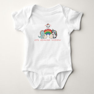 Body Cute Dinosaur Unicorn arc en ciel ami anniversaire