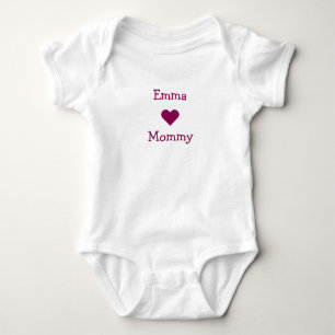 Body Cute Emma Coeurs Maman Amour Personnaliser Nom