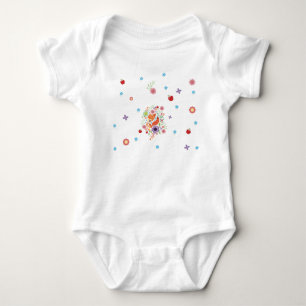 Body Cute Fox Baby Art Animal Avec Floral