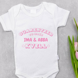Body Cute Funny Jewish Ima & Abba (ou autre nom) Rose
