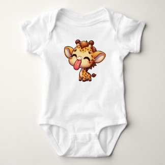 Body Cute Giraffe Sticking sa langue