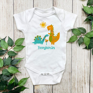 Body Cute Kawaii Dinosaures Baby Boy Turquoise Nom