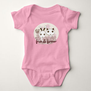 Body Cute Kitten Bunny Animal Meilleurs Amis Rose Girl