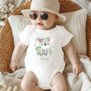 Body Cute Koala Eucalyptus Verdure 1er Anniversaire ten