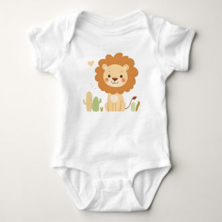 Body Cute Lion Baby Jersey Bodysuit Animal Design