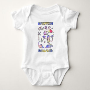 Body Cute Multi Dinosaur Art coloré