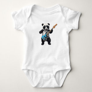 Body Cute Panda Jouer Guitare, Musique Panda Amateurs