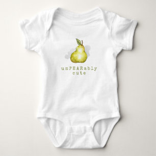 Body Cute Pear Fruit Pun Baby Bodysuit