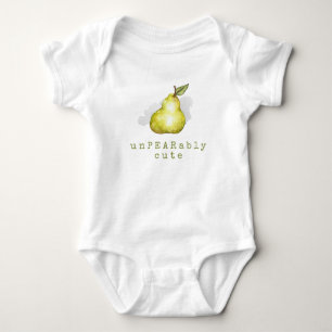 Body Cute Pear Fruit Pun Baby Bodysuit