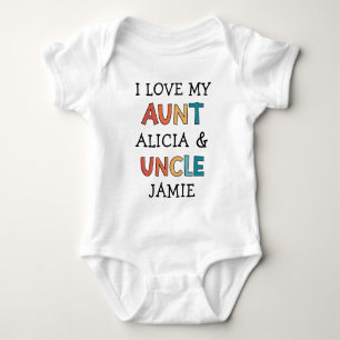 Body Cute personnalisée J'aime ma tante et mon oncle
