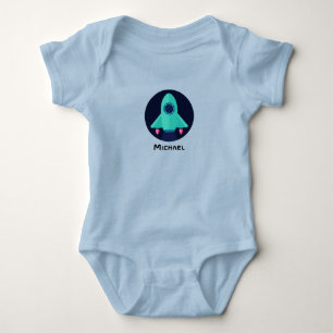 Body Cute Rocket vaisseau spatial & Nom du garçon Espac