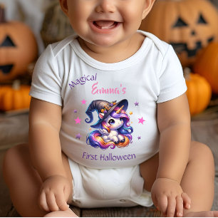 Body Cute Unicorn Girl premier Halloween avec le nom