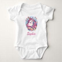 Cute Unicorne & Fleurs, Personnaliser le nom