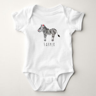 Body Cute Unisex Watercolor Zebra Safari sous son nom