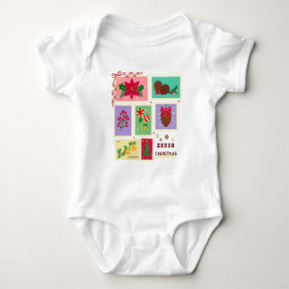 Body Cute Vintage Christmas Postage Stamps Holiday
