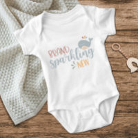 Cute Whale Marque Étincelante Nouveau Bébé Bleu Ga