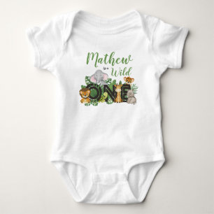 Body Cute Wild One Jungle Safari Animaux premier annive