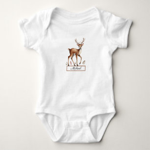 Body Cute Woodland Animal Deer Water Nom personnalisé