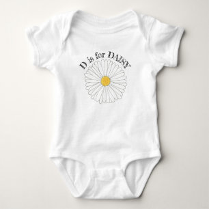 Body D est pour DAISY Yellow White Flower Blossom ABC