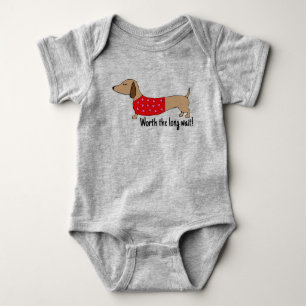 Body Dachshund Baby Worth the Long Wait Outfit Baby Bod