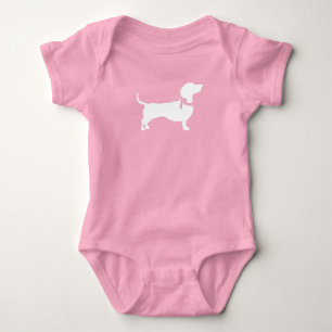 Body Dachshund Weiner Baby shower de chien French Pink