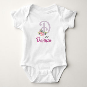 Body Daleyza Nom Baby Outfit Lettre D Romper Floral