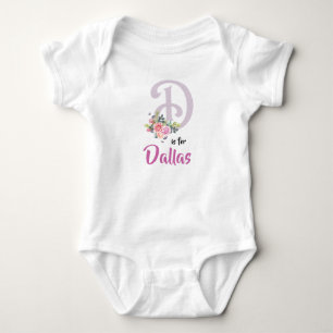 Body Dallas Nom Baby Outfit Lettre D Romper Floral