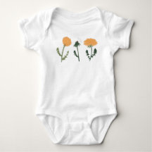 Dandelion Fleurs Orange Floral Motif